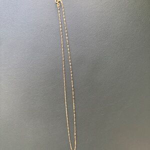 Brand New 18K Solid Gold Mirror Link Necklace 16"